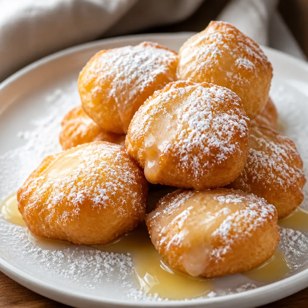 Biscuit Beignets with Butter Sauce